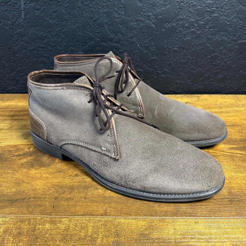 Joseph Abboud Gabe 204 Brown Suede Leather Chukka Boots Mens Size 9.5M